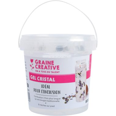Pot de 800g de gel cristal pour bougies