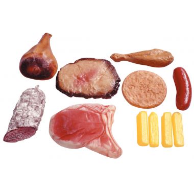 Sachet de 7 viandes et 5 frites en plastique