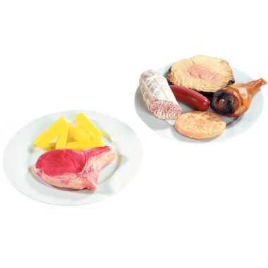 Sachet de 7 viandes et 5 frites en plastique