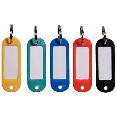 Sachet 20 porte-clés avec etiquettes assortis