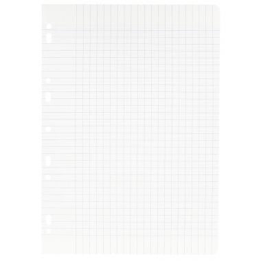 Sachet de 50 feuillets mobiles, format A4, seyès, papier 90g, blanc