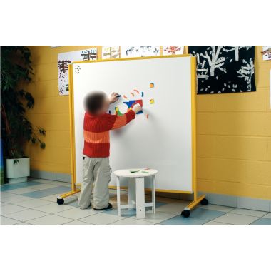 Tableau enfant sur pied 120x120cm jaune