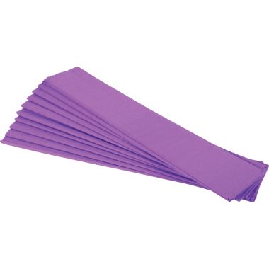 Paquet de 10 feuilles crépon ordinaire 200x50 cm  mauve