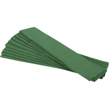 Paquet de 10 feuilles crépon ordinaire 200x50 cm  vert foncé