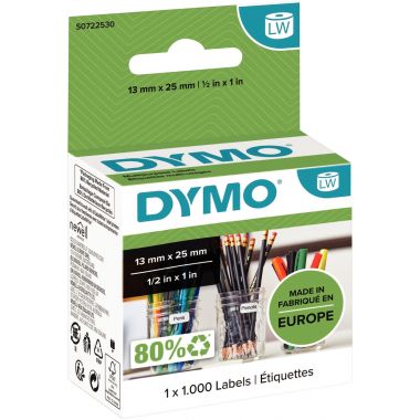 Dymo - Boite de 1 rouleau de 1000 étiquettes 25 x 12mm multi-usage adhésif semi-permanent - S0722530