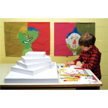 Paquet de 25 feuilles à dessin 160g 50x65cm blanc