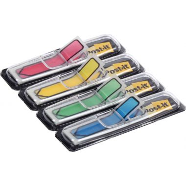 Carte de 4x24 marque-pages flèches post-it couleurs vives assorties