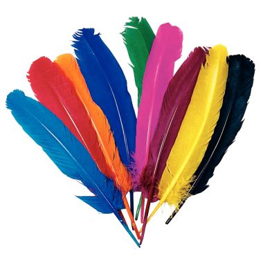 Sachet de 100 grammes de plumes d'indien couleurs assorties