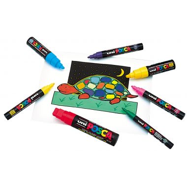 Pochette de 8 marqueurs Posca pointe moyenne ogive assortis