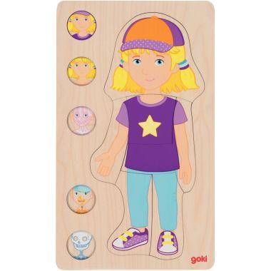 Puzzle 5 niveaux le corps humain, fille