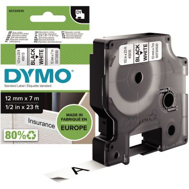 Dymo - Recharge DYMO D1 12 mm x 7 m noir et blanc - S0720530
