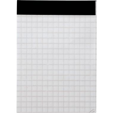 Bloc de bureau sans couverture format A7, quadrillé 5x5, papier 60g