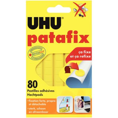 Blister de 80 pastilles adhésives Patafix jaunes