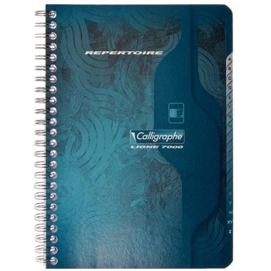 Répertoire à reliure intégrale 100 pages, format 11x17 cm, quadrillé 5x5, papier 70g