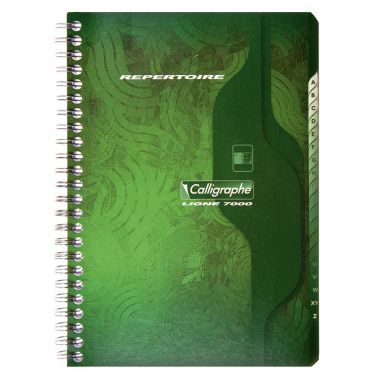 Répertoire à reliure intégrale 100 pages, format 9x14 cm, quadrillé 5x5, papier 70g