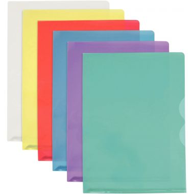 Boîte de 50 pochettes coin en PVC rigide FARD'OR, coloris assortis