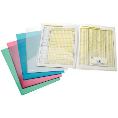 Paquet de 10 chemises double poche en polypropylène 20/100ème, incolore