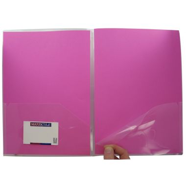 Paquet de 10 chemises double poche en polypropylène 20/100ème, incolore