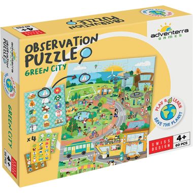 Puzzle d'observation 60 pièces, la ville verte