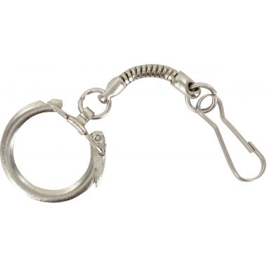 Sachet de 10 attaches porte clefs nickelées + mousquetons