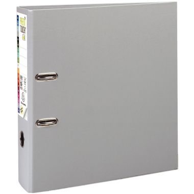 Exacompta Classeur à levier PREM'TOUCH format A4+, dos 8 cm, gris - 53354E