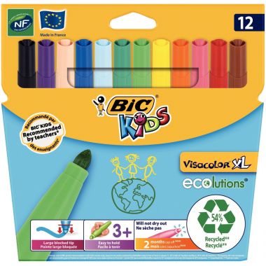 Pochette de 12 feutres Visacolor XL assortis