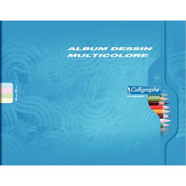 Album pour collage 48 pages CALLIGRAPHE, format 25x32 cm à l'italienne, papier multicolore 80g