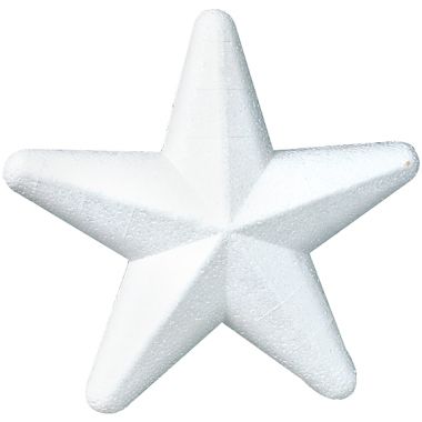 Lot de 10 étoiles en styropor, diamètre 20 cm