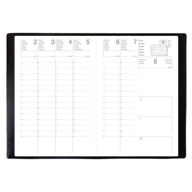 Agenda semainier EXDI 16x24cm noir