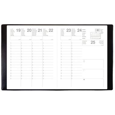 Agenda semainier EXDI 21x27cm noir