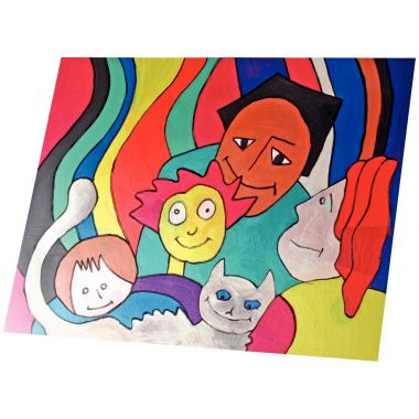Boîte de 10 flacons de 250 ml de peinture acrylique métallique. 10 assortis
