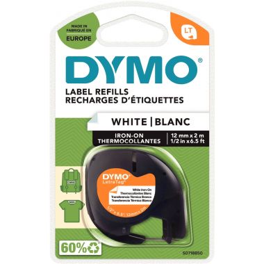 Dymo - Recharge lettre textile 12 mm x 2m noir sur blanc - S0718850