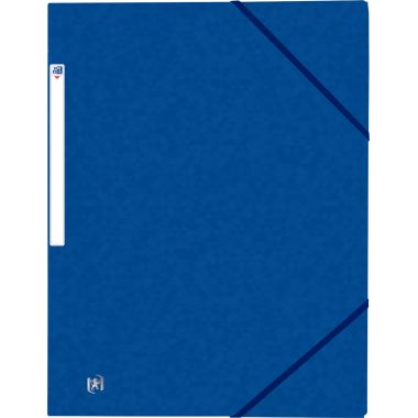 Chemise 3 rabats à élastiques TOP FILE+ carte lustrée 390g, bleu