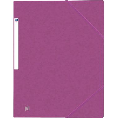 Oxford - Chemise à élastiques 3 rabats TOP FILE+ en carte lustrée 4/10ème 390g violet - 400114349