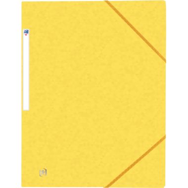 Oxford - Chemise à élastiques 3 rabats TOP FILE+ en carte lustrée 4/10ème 390g jaune - 400114331
