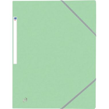 Oxford - Chemise à élastiques 3 rabats TOP FILE+ en carte lustrée 4/10ème 390g vert pastel - 400118308