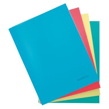 Piqûre 96 pages MAJUSCULE, format 24x32 cm, uni 90g, couverture polypropylène coloris assortis