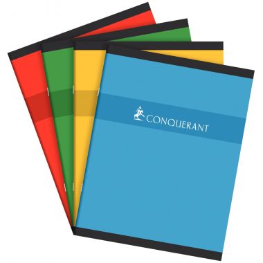 Cahier piqué 96 pages CONQUERANT, format 17x22 cm, seyès, papier 70g