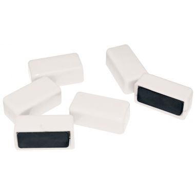 Blister de 6 punaises magnétiques 12x25 mm blanc