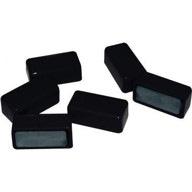 Blister de 6 aimants magnétiques 12x25 mm, coloris noir