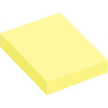 Lot de 12 blocs de 100 feuilles de notes repositionnables  40 x 50 mm coloris jaune pastel