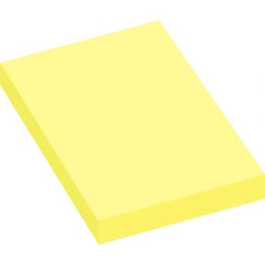 Lot de 12 blocs de 100 feuilles de notes repositionnables 50 x 75 mm coloris  jaune pastel