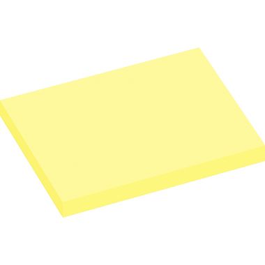 Lot de 12 blocs de 100 feuilles de notes repositionnables 75 x 100 mm coloris jaune pastel