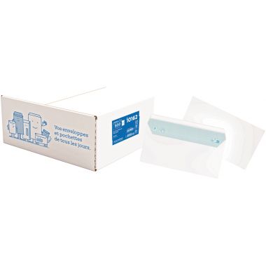 La Couronne - Boite de 500 enveloppes blanches 110X220mm 80g bande siliconée - 9361