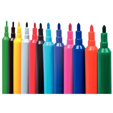 Pot de 72 feutres Majuscule pointe fine assortis
