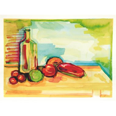 Boîte de 5 Flacons de 250 ml encre à dessiner turbo gel assortis + 12 tampons mousse offerts