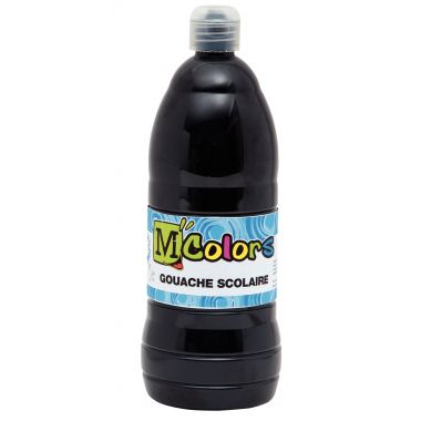 Flacon de 1 L de gouache liquide coloris noir