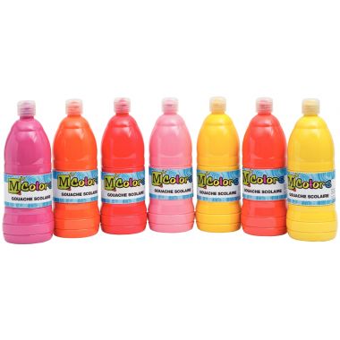 Flacon de 1 L de gouache liquide coloris jaune primaire