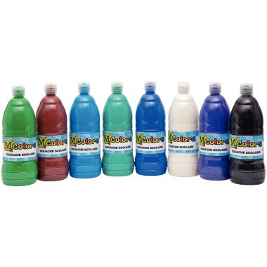 Flacon de 1 L de gouache liquide coloris cyan