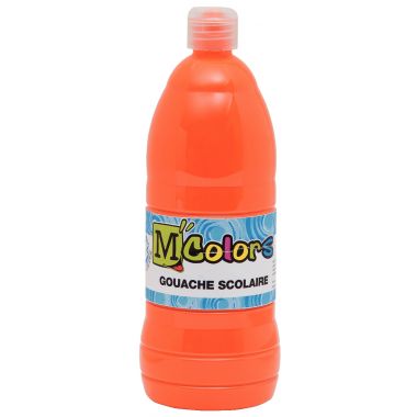 Flacon de 1 L de gouache liquide coloris orange